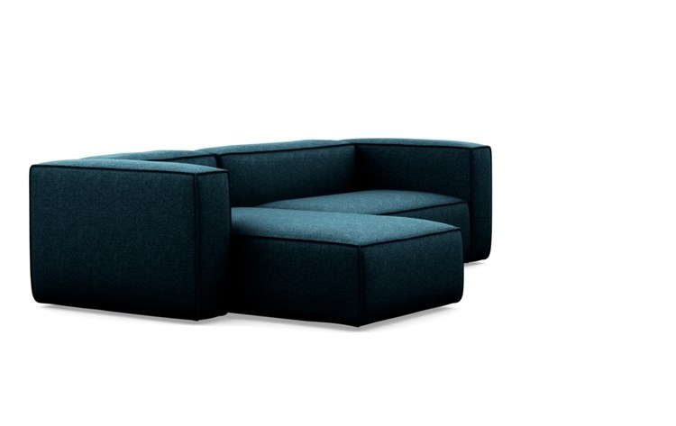 Gray Sectionals with Indigo Fabric - Image 1