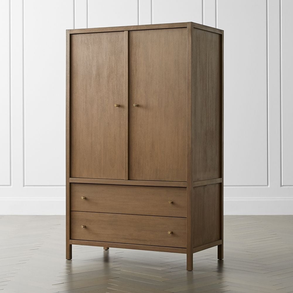 Keane Driftwood Solid Wood Armoire - Image 0