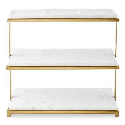 Marble & Brass 3 Tiered Stand - Image 0
