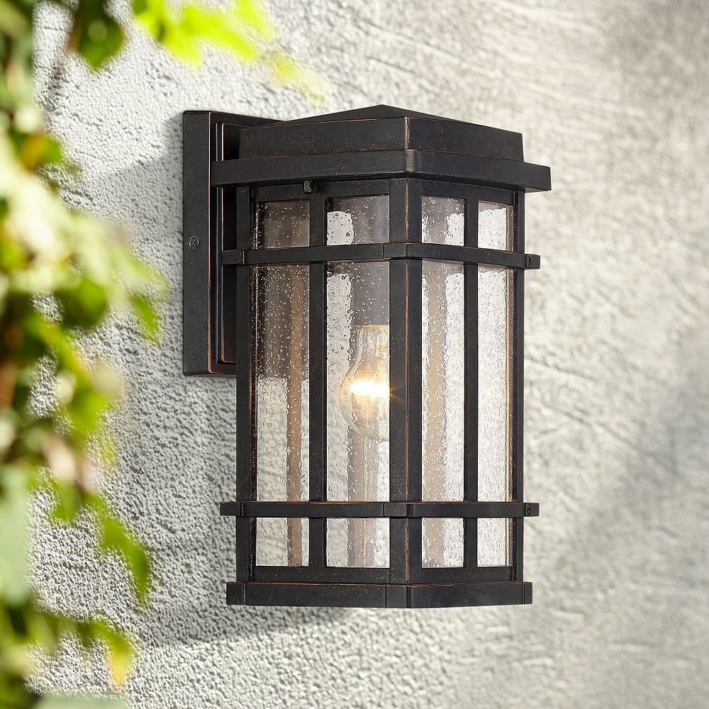 Neri 12 1/2" High Mission Oil-Rubbed Bronze Outdoor Wall Light - Image 0