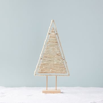 Wool Wrapped Tree Object, Extra Large Filled, White - Image 0
