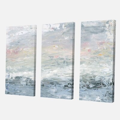 'Gray Abstract Watercolor II' Painting Multi-Piece Image on Wrapped Canvas - Image 0