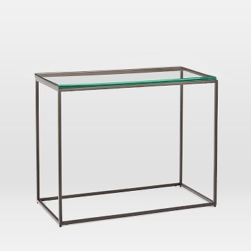 Streamline Side Table, Glass, Antique Bronze - Image 0