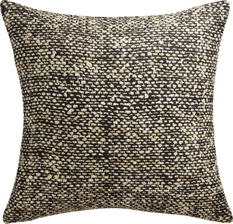Cozie Black and Natural Pillow with Down-Alternative Insert - Image 2