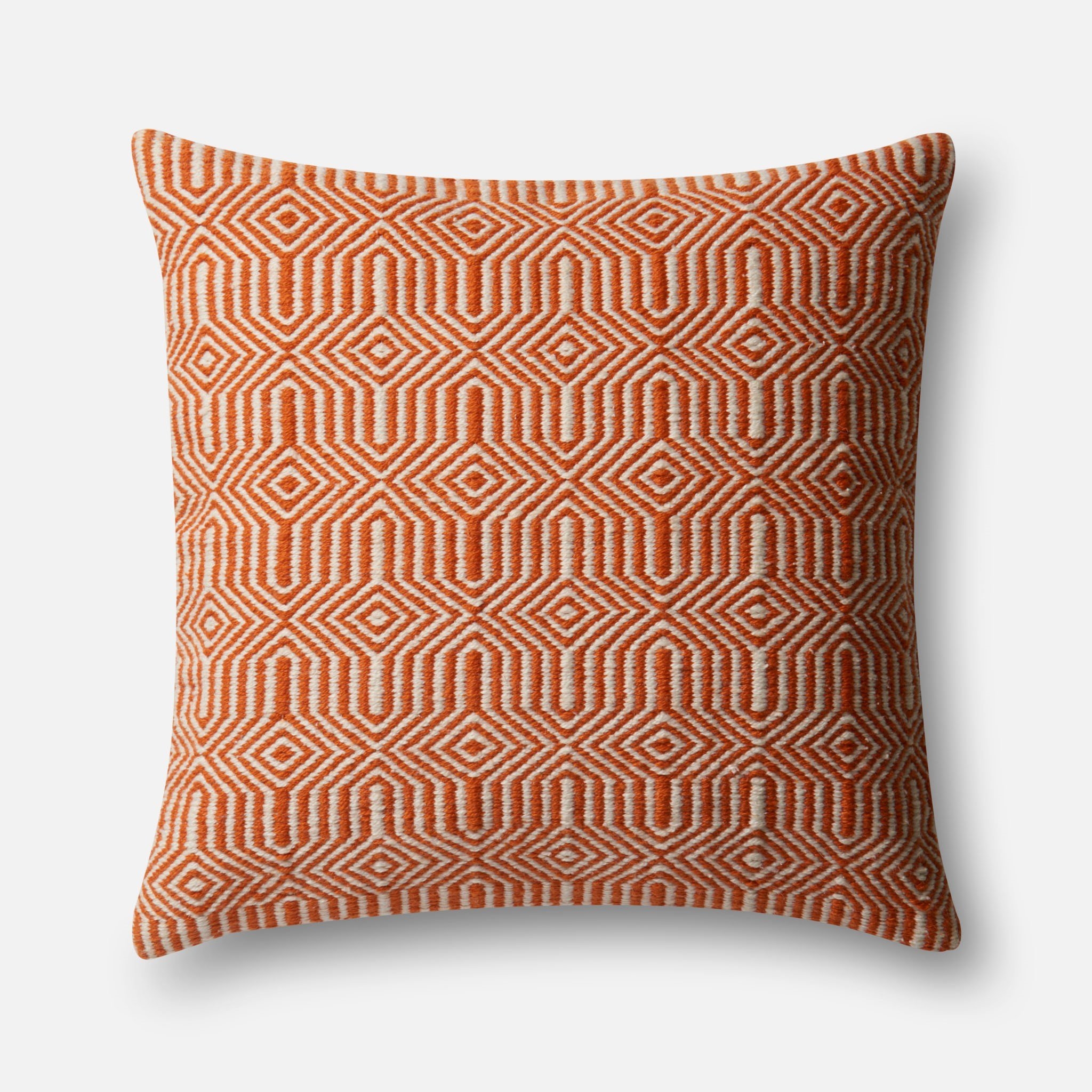 PILLOWS - ORANGE / IVORY - 22" X 22" Cover Only - Image 0