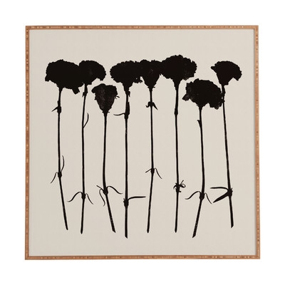 Carnations by Garima Dhawan Framed Graphic Art Plaque in Black - Image 0
