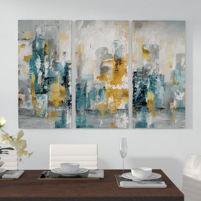 'City Views II' Acrylic Painting Print Multi-Piece Image on Gallery Wrapped Canvas, 32"x48" - Image 0
