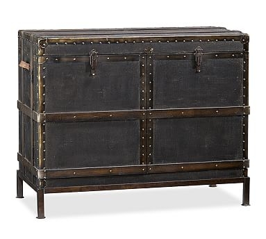 Ludlow Trunk with Stand Bar, Black - Image 0