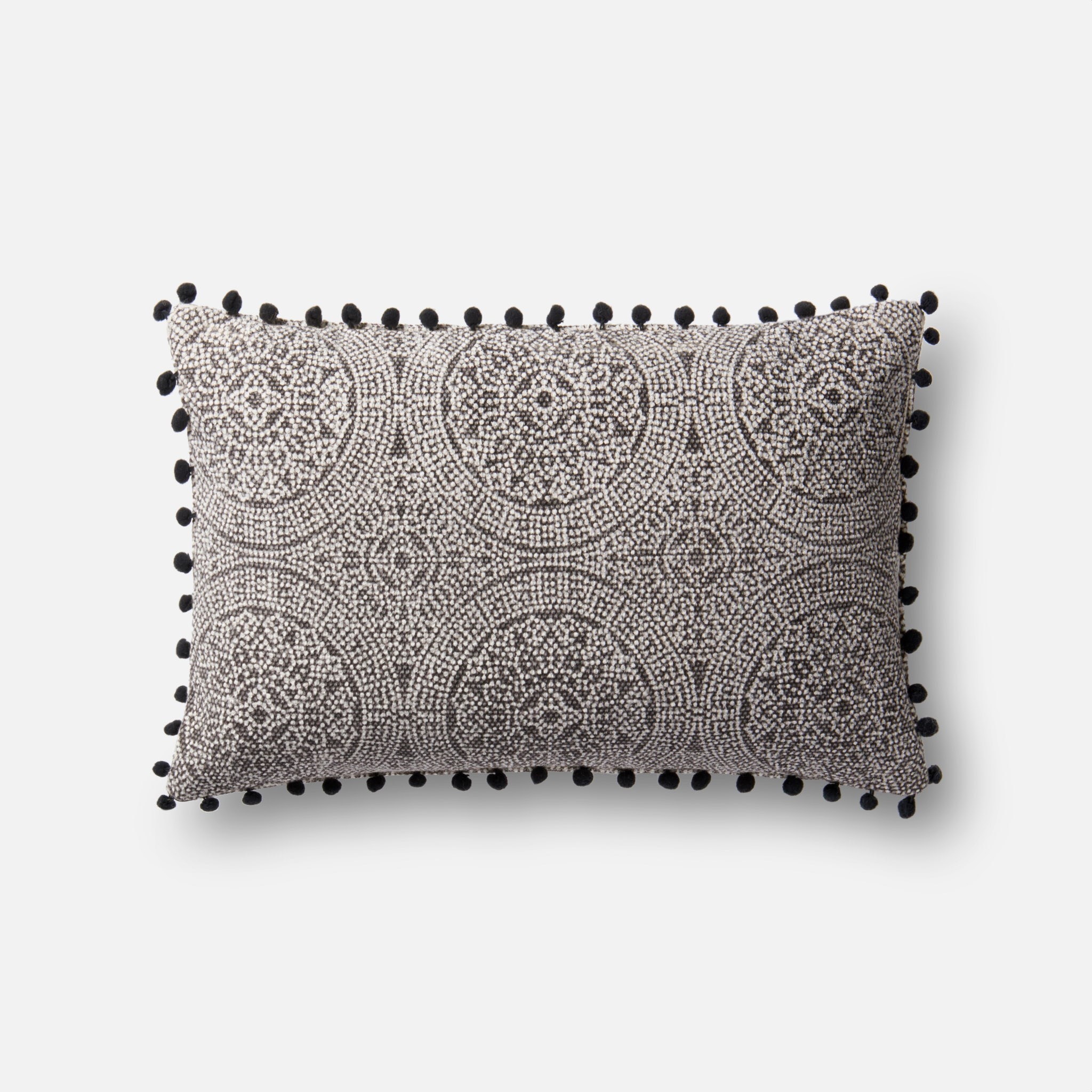 Magnolia Home by Joanna Gaines x Loloi Pillows P1021 Charcoal / Black 13" x 21" Cover Only - Image 0