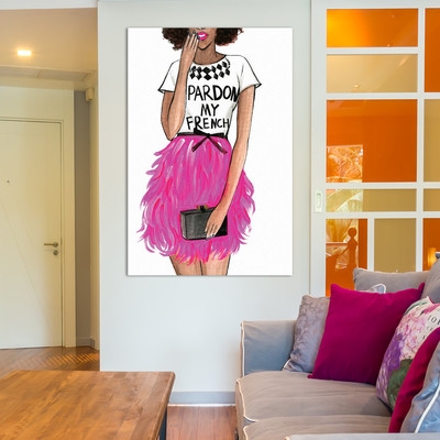 Pardon My French II Painting Print on Wrapped Canvas - Image 0