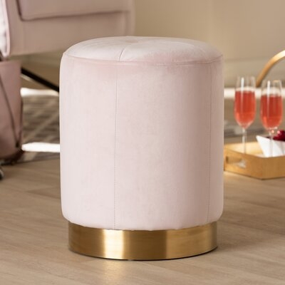 Zinnia Glam Upholstered Tufted Cocktail Ottoman - Image 0