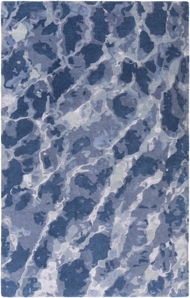 Remarque Blue Indoor 5' x 7'6" Handmade Rug - Image 1