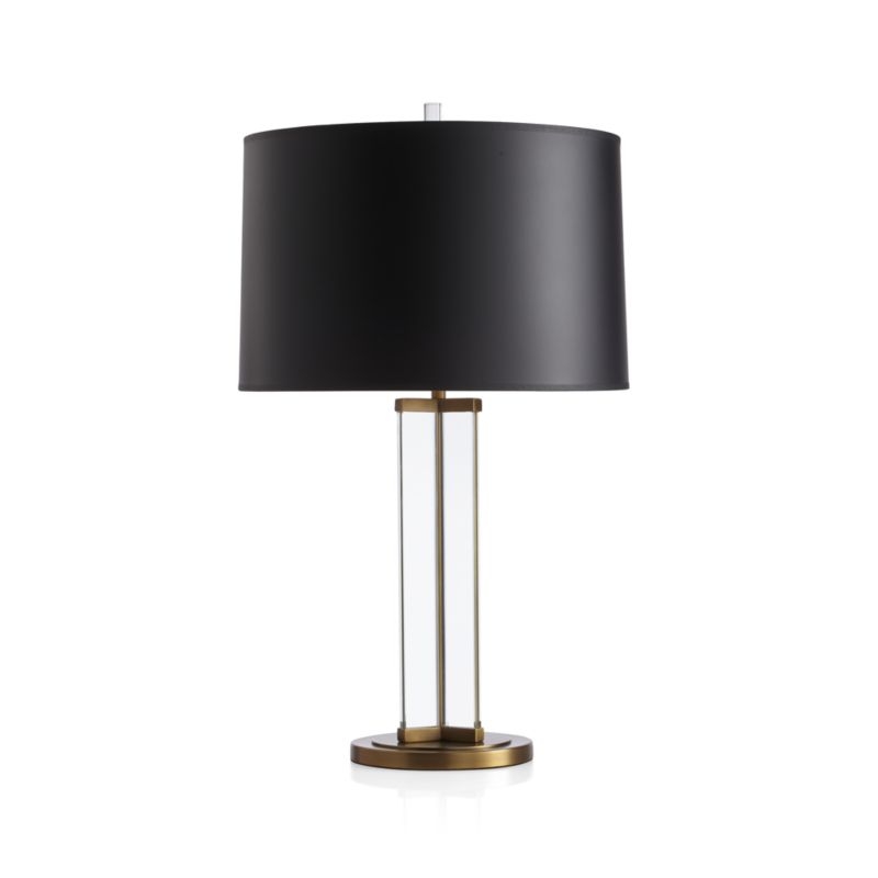 Gleam Crystal/Brass Black Shade Table Lamp - Image 4