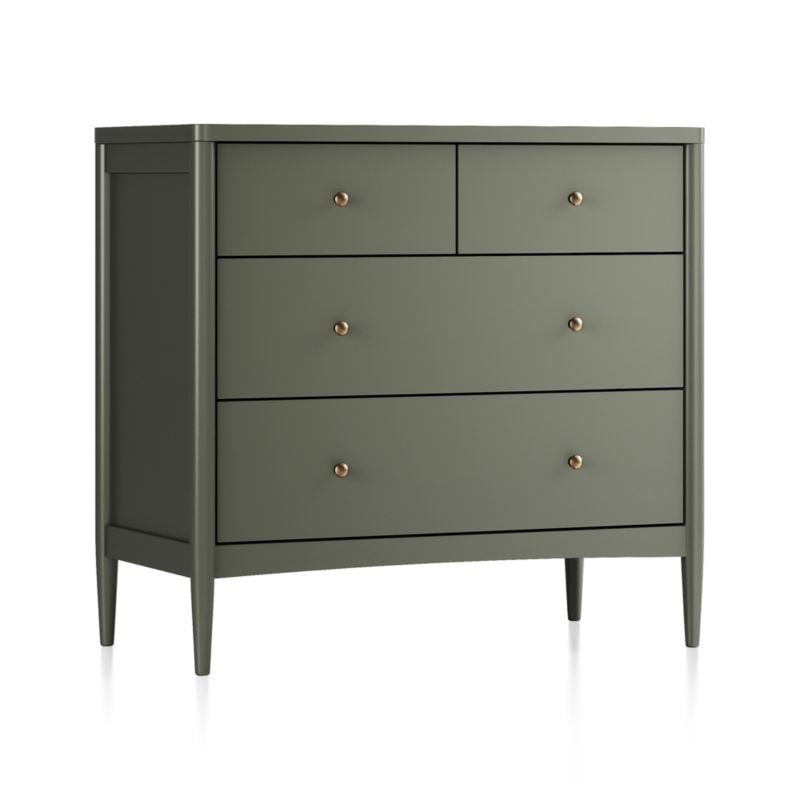 Hampshire 4-Drawer Olive Green Dresser - Image 0