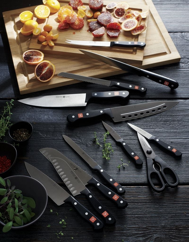 Wusthof ® Gourmet Black 5" Hollow Edge Santoku Knife - Image 1