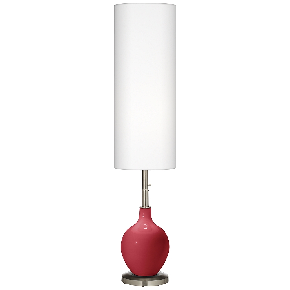 Color Plus Ovo 60" High Modern Samba Red Floor Lamp - Image 0