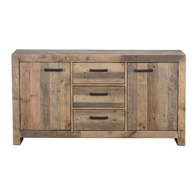 Alfa 63" Wide 3 Drawer Pine Wood Sideboard - Image 0