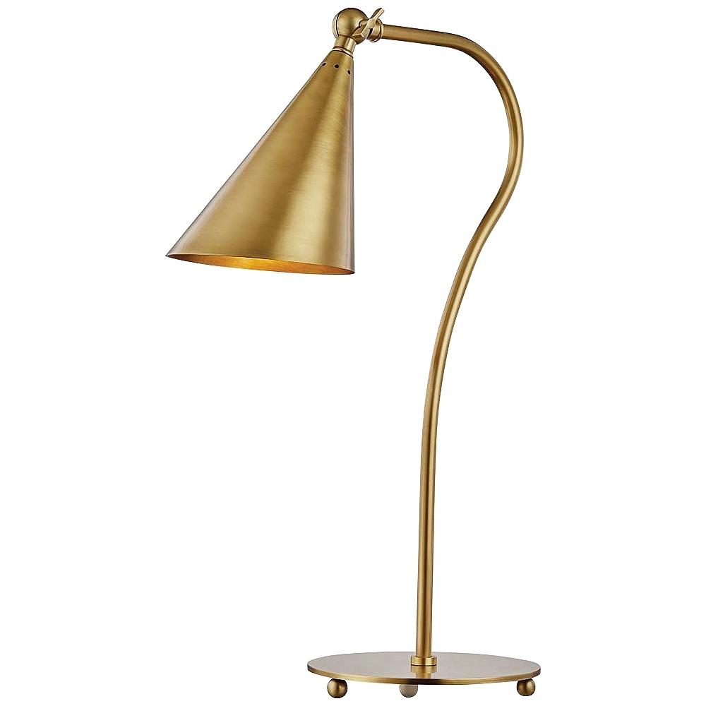 Mitzi Lupe Aged Brass Metal Accent Table Lamp - Style # 69V57 - Image 0