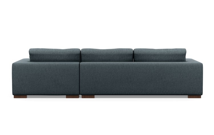 Henry Right Sectional with Blue Rain Fabric, extended chaise, and Oiled Walnut legs - Image 3