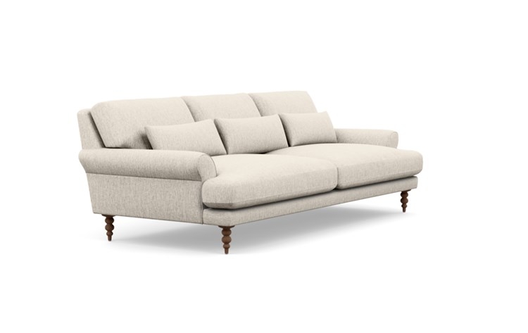 Maxwell Sofa with Wheat Fabric and Oiled Walnut legs - Image 0
