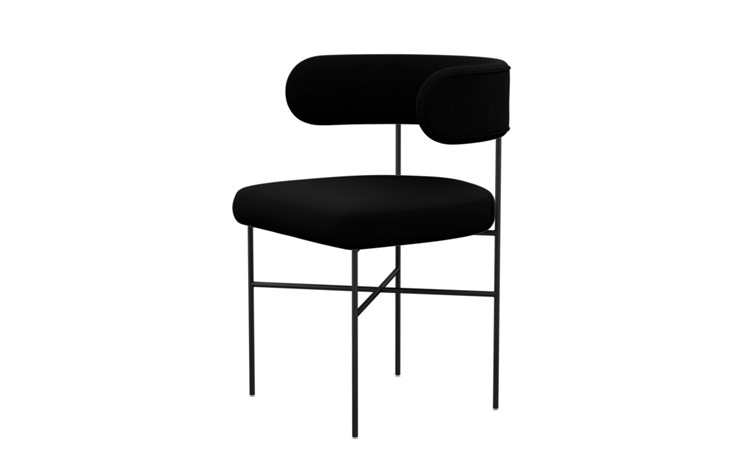 Audrey Dining Chair with Panther Fabric and Matte Black legs - Image 4