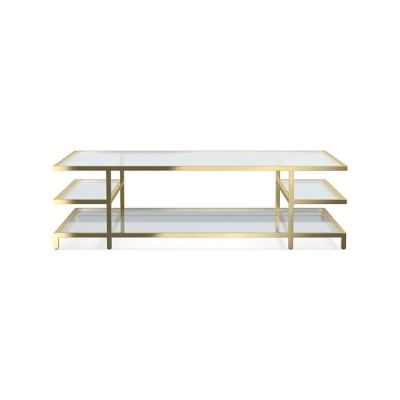 Tribeca Coffee Table, Large, Brass - Image 0