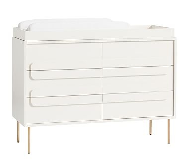 west elm x pbk Gemini 6-Drawer Dresser Only, White Lacquer, Flat Rate - Image 4