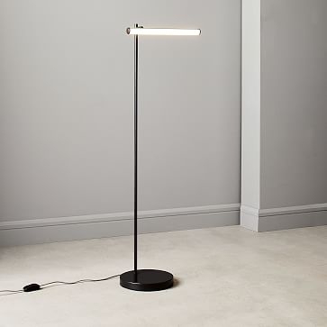 Light Rods LED Reader Floor Lamp, Antique Brass - Image 1