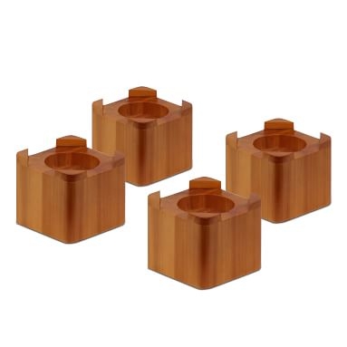 Square Bed Risers, Wood - Image 1