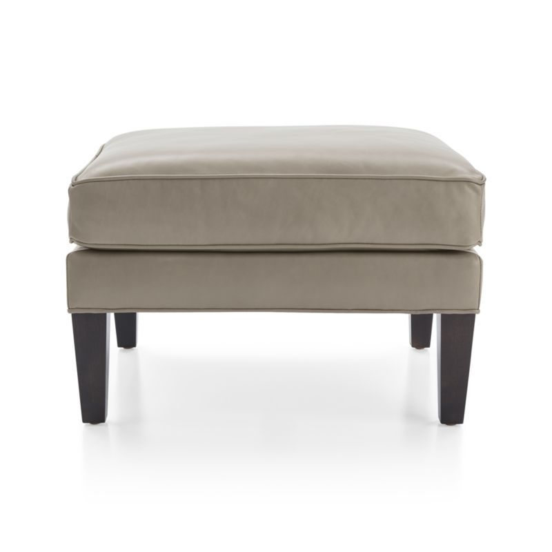 Luxe Leather Ottoman - Image 1