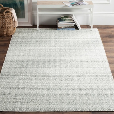 Anis Kilim Hand-Woven Wool Ivory/Silver Area Rug - Image 0