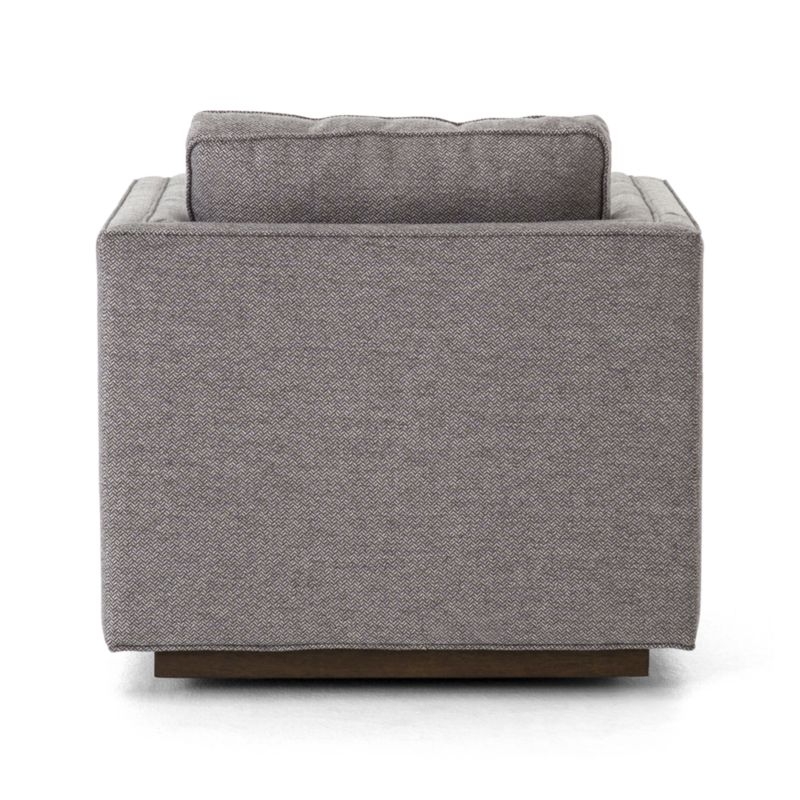 Wylie Grey Tufted Swivel Chair - Image 8