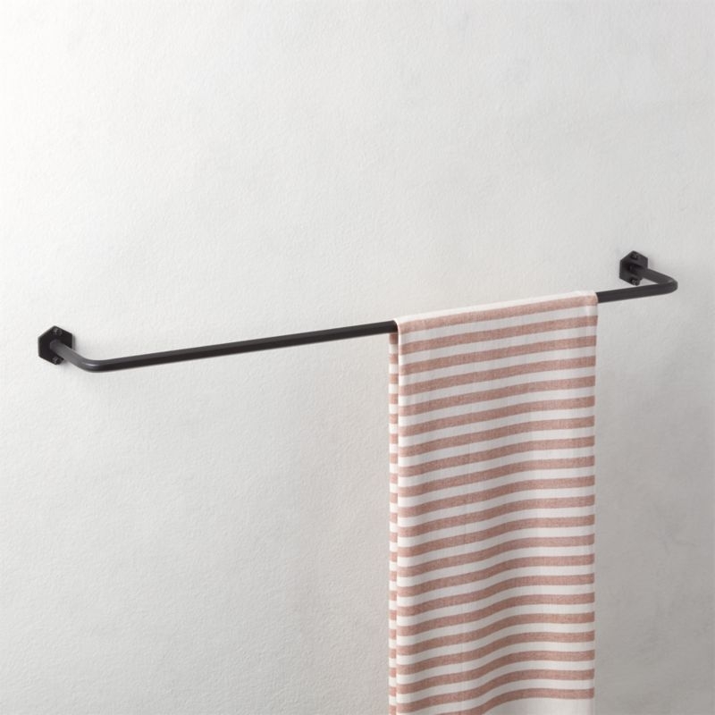 Hex Matte Black Towel Bar 30" - Image 7