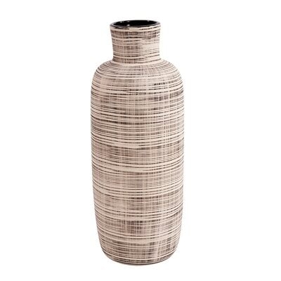 Vannorman Neutral Striped Ceramic Table Vase - Image 0