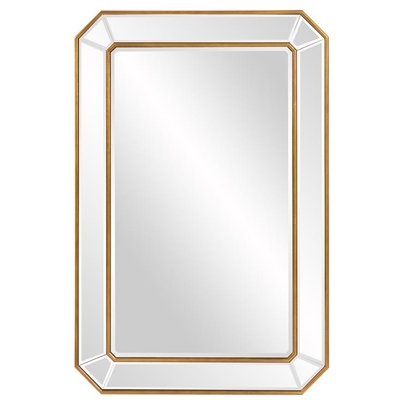 Briley Rectangle Gold Angled Accent Wall Mirror - Image 0