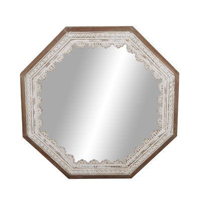 Charie Rustic Octagonal Wood Accent Mirror - Image 0