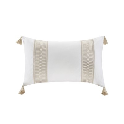 Anslee Embroidered Cotton Throw Pillow - Image 0