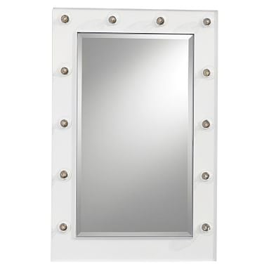 Vanity Marquee Beauty Mirror, White - Image 1