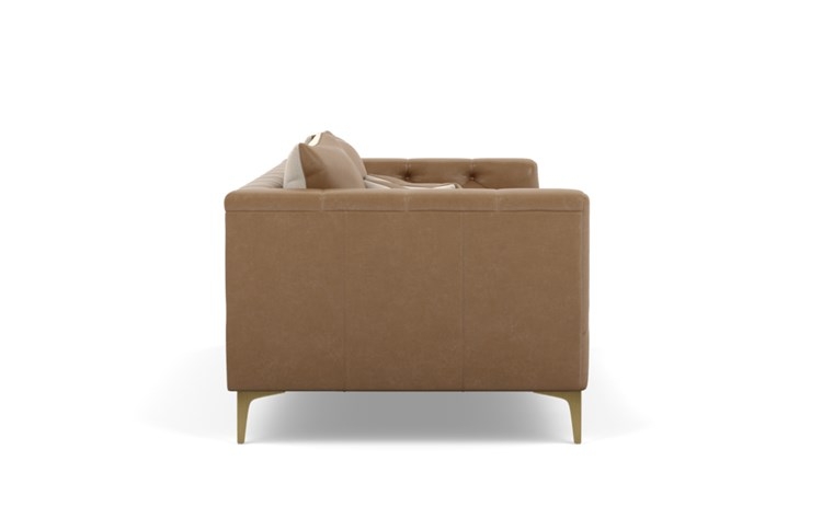 Ms. Chesterfield Leather Sofa with Palomino and Brass Plated legs - Image 2