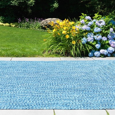 Hawkins Blue Wave Indoor/Outdoor Area Rug - Image 0