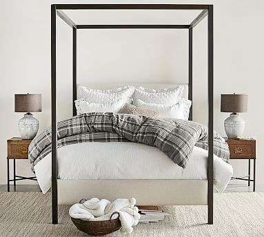Atwell Metal Canopy Bed, King - Image 0