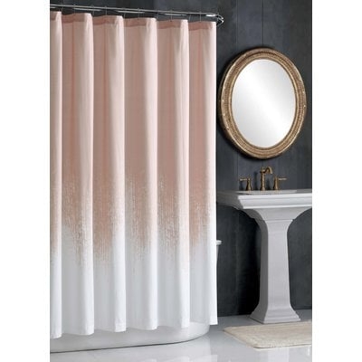 Lyon Blush Cotton Single Shower Curtain - Image 0