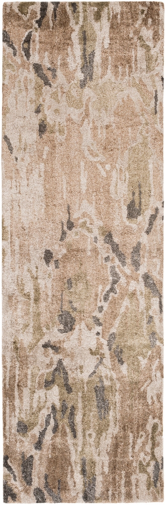 Gemini Beige Indoor 2'6" x 8' Handmade Rug - Image 1