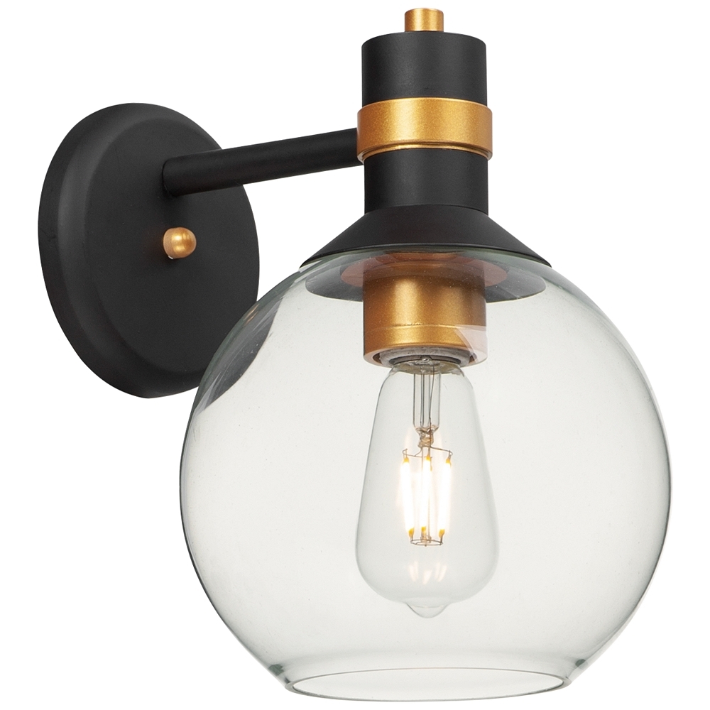 Maxim Cabin 10 3/4"H Bronze and Gold LED Outdoor Wall Light - Style # 70V98 - Image 0