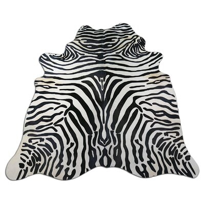 Upholstery Zebra Print Cowhide Rug - Image 0