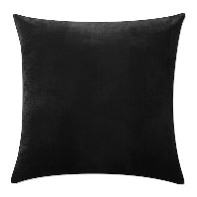 Velvet Pillow Cover, 22" X 22", Black - Image 0