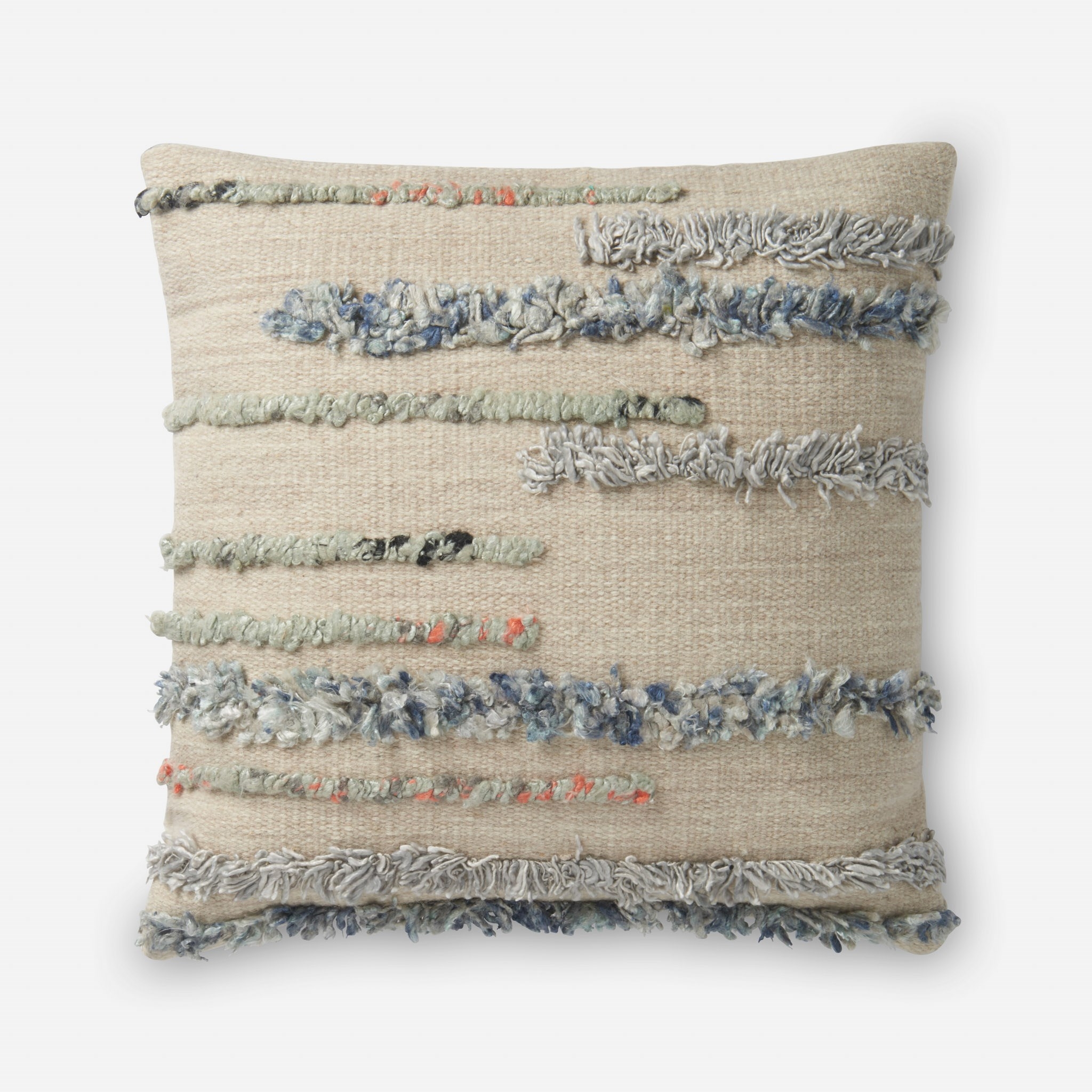 Magnolia Home by Joanna Gaines x Loloi Pillows P1045 Beige / Multi 22" x 22" Cover w/Poly - Image 0