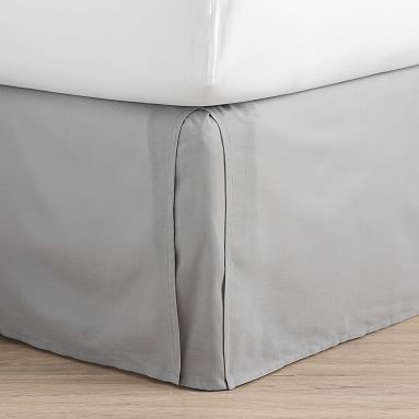Classic Cotton Bed Skirt, Queen, Light Gray - Image 0