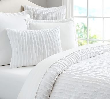 Camille Duvet Cover, Queen, White - Image 0