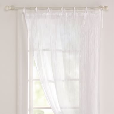 Twisted Sheer Curtain Panel, 84", White - Image 0